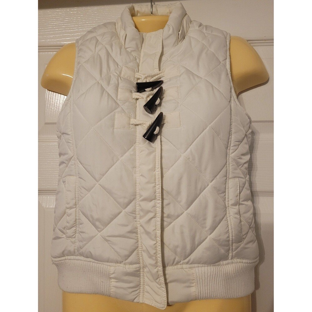 Justice White Puffy Vest Sleeveless Girls Size 14